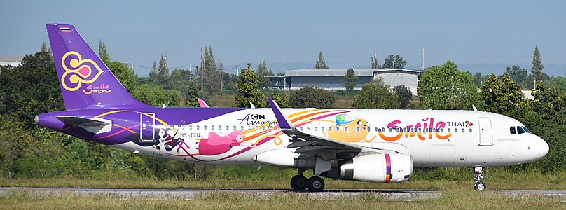 An Airbus A320 (SL) in Khon Kaen, Thailand (2016)