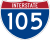 Interstate 105 marker