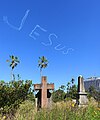Skywriting over a cemetery in New South Wales in 2009.