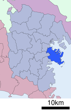 中区在神奈川县的位置