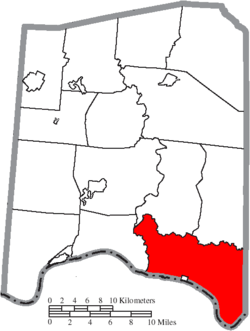 格林镇区在亚当斯县的位置