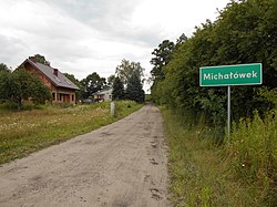 Road sign in Michałówek