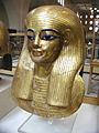 泰伊王后的父亲尤亚的金面具，现藏开罗博物馆
