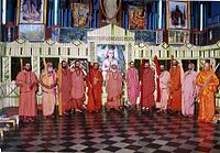 Shri Kesavananda Bharati (far right) with other Shankaracharyas in a regional Shankaracharyas' meet.