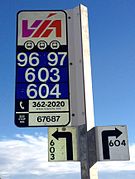 Old VIA bus stop signage with the agency's original logo