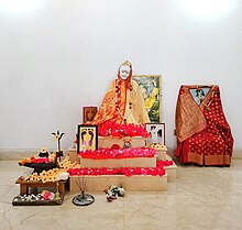 Her idol at Kheora Anandamayi Ashram