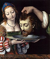 Salome receives the Head of St John the Baptist, 1506-7 - oil on panel; H. 57 cm, W. 47 cm, Metropolitan Museum of Art