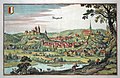 Coloured version of Burgdorff by Merian 1650