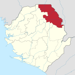 Location of Falaba District in Sierra Leone