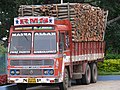 Ashok Leyland Tusker Twin Axle Lorry with custom built cabin, a regular sight on Indian highways