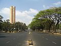 M G Road in 2007 before construction of metro rail