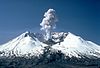 Mount St. Helens with a steam plume (May 19, 1982)
