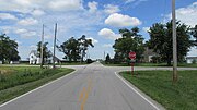 Intersection of Washington-Waterloo Road and Bloomingburg-New Holland Road in Manara, Ohio