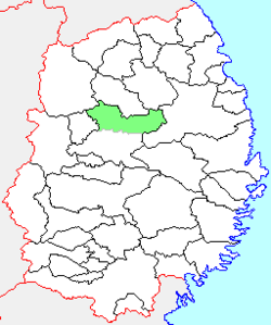 Location of Tamayama in Iwate Prefecture