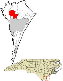 Location in New Hanover County and the state of North Carolina.