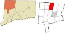 Norfolk's location within the Northwest Hills Planning Region and the state of Connecticut