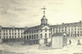 A 1902 sketch by Charles Quincy Goodhue of Market House (c. 1830), which was modified in 1833 to become the first city hall