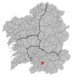 Situation of Sandiás within Galicia
