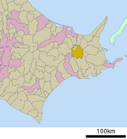 Location of Teshikaga in Hokkaido (Kushiro Subprefecture)