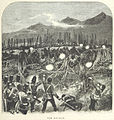 Volcanoes of the Tauranga Volcanic Centre provide the backdrop for the Gate Pā battle of the Tauranga campaign.