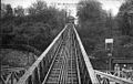 Funicular track. The rails are of Vignole type, as used on railways