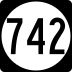 State Route 742 marker