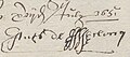 Flanders 1651 July signature of Antoni Desclergue incorporating the accronym CRF. Uploaded March 25, 2023
