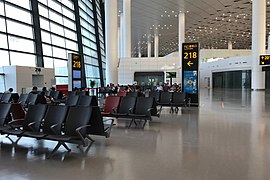 A boarding gate at Terminal 2