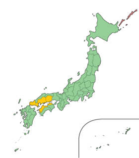 濑户内地方在日本的位置