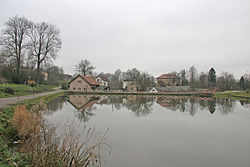 Fishpond in the centre of Libkov