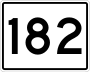 State Route 182 marker