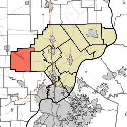 Location of Wood Township in Clark County