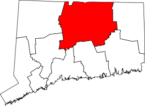 Map of Connecticut highlighting Capitol Planning Region