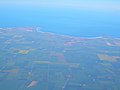 Aerial view of Moonta, looking west into Spencer Gulf