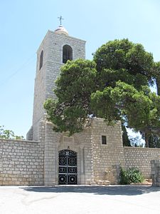 Bell tower of the Eastern Orthodox monastery on Mount Tabor