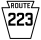 Pennsylvania Route 223 marker