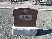 Grave site of Cyrus Grant Jones (?-1926). Jones was the first president of the Tempe National Bank. Jones is buried in Sec. B.