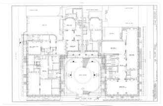 Layout of the first floor of the Villard Houses before the construction of the Palace Hotel