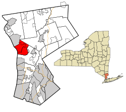 Location of Ossining (town), New York