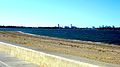 View of Marina Bay and Boston across Quincy Bay from Wollaston Beach.