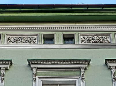 Detail of the ornaments on the facade