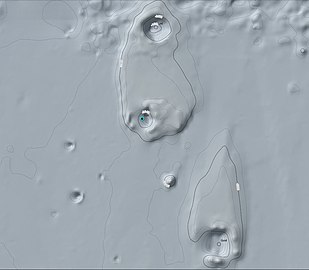博克隕擊坑周邊地區地形圖