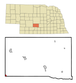 Location of Farnam, Nebraska