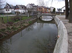 Dursztyński Potok running through Krempachy village