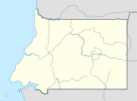 Map showing the location of Monte Alén National Park