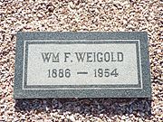 Grave of William F. Weigold (1886-1954)