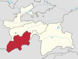 哈特隆州在塔吉克斯坦的位置