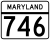 Maryland Route 746 marker