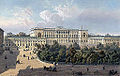 Mikhailovskaya square and the Mikhailovsky Palace in the 19th century, lithograph after a drawing by Joseph-Maria Charlemagne-Baudet.