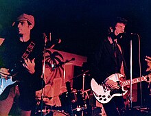 Members of Mink DeVille in 1977; Louis X. Erlanger (left) and Willy DeVille (right)